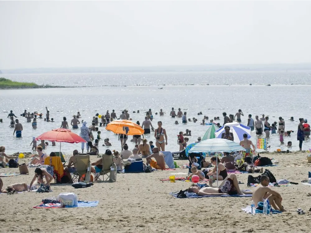 People having fun at Verdun Beach